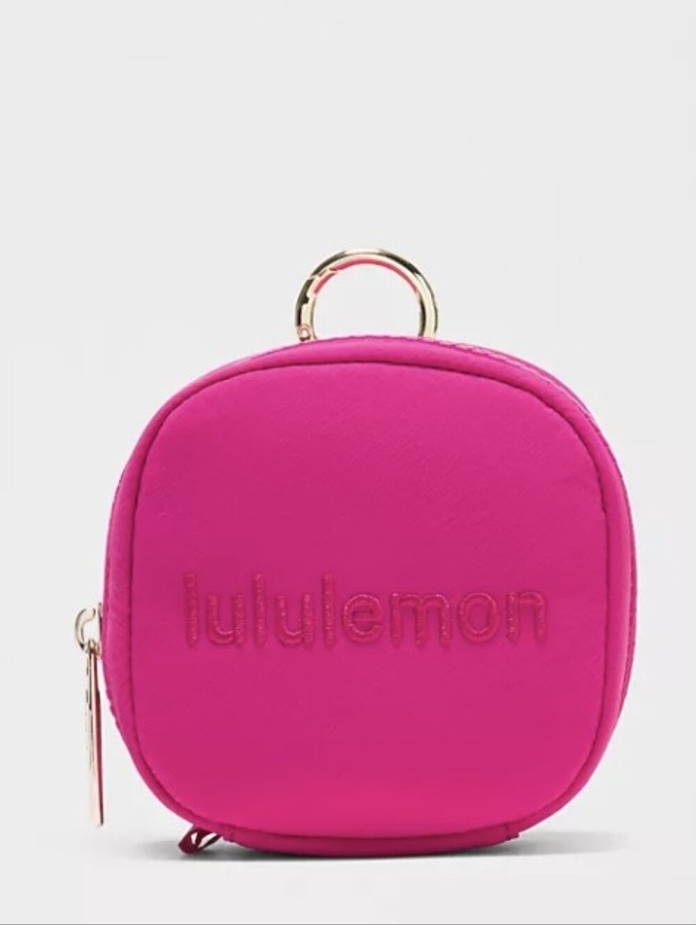 Lululemon Clippable Commuter Organizer Pouch Pink Flare With Gold Hardware